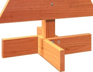 vidaXL Drewniana choinka do udekorowania, woskowy brąz, 60 cm, sosnowa 6