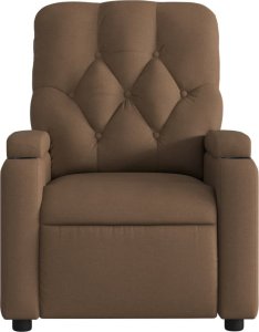 vidaXL Fotel rozkładany, brązowy, obity tkaniną 6