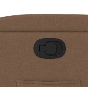 vidaXL Fotel rozkładany, brązowy, obity tkaniną 9