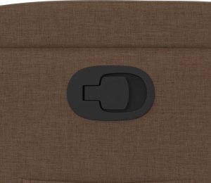 vidaXL Fotel rozkładany, brązowy, obity tkaniną 9