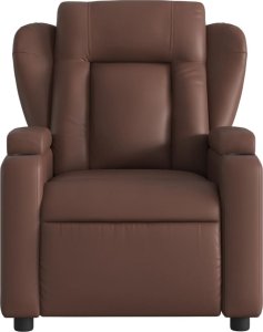 vidaXL Fotel rozkładany, brązowy, sztuczna skóra 3