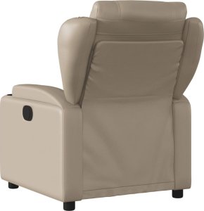 vidaXL Fotel rozkładany, cappuccino, sztuczna skóra 5