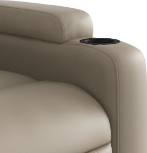 vidaXL Fotel rozkładany, cappuccino, sztuczna skóra 8