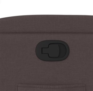 vidaXL Fotel rozkładany, ciemnobrązowy, obity tkaniną 9