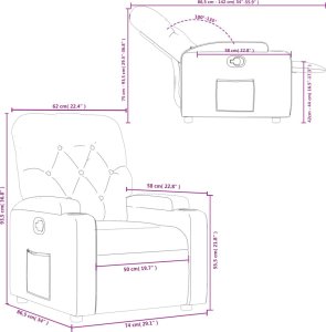 vidaXL Fotel rozkładany, ciemnoszary, tapicerowany tkaniną 11