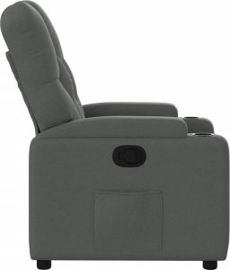 vidaXL Fotel rozkładany, ciemnoszary, tapicerowany tkaniną 7