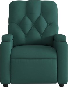 vidaXL Fotel rozkładany, ciemnozielony, tapicerowany tkaniną 6