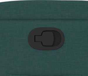 vidaXL Fotel rozkładany, ciemnozielony, tapicerowany tkaniną 9