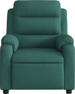 vidaXL Fotel rozkładany, ciemnozielony, tapicerowany tkaniną 6