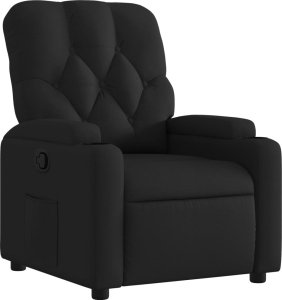 vidaXL Fotel rozkładany, czarny, obity tkaniną 2