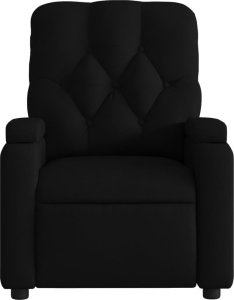 vidaXL Fotel rozkładany, czarny, obity tkaniną 6
