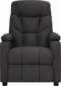 vidaXL Fotel rozkładany, czarny, obity tkaniną 2