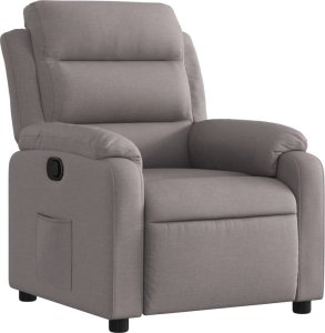 vidaXL Fotel rozkładany, kolor taupe, obity tkaniną 2