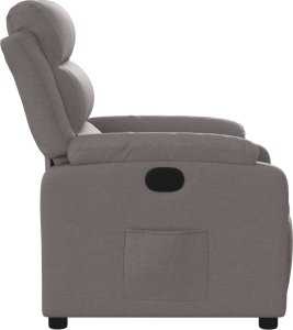 vidaXL Fotel rozkładany, kolor taupe, obity tkaniną 7