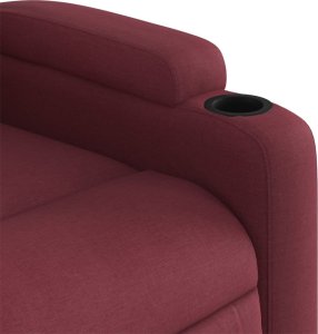 vidaXL Fotel rozkładany, winna czerwień, obity tkaniną 8
