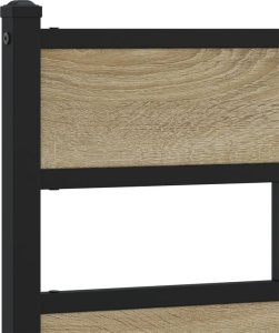 vidaXL Metalowa rama łóżka, bez materaca, dąb sonoma, 140x200 cm 8