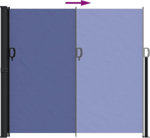 vidaXL Zwijana markiza boczna na taras, niebieska, 180 x 600 cm 5