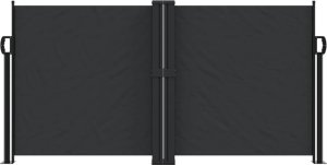 vidaXL Zwijana markiza boczna, czarna, 120 x 600 cm 3