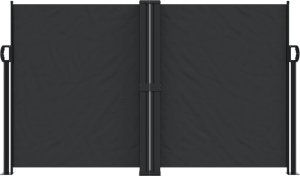 vidaXL Zwijana markiza boczna, czarna, 140 x 600 cm 3