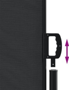 vidaXL Zwijana markiza boczna, czarna, 160 x 500 cm 6