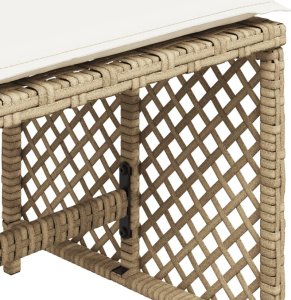 vidaXL Stołki ogrodowe z poduszkami, 4 szt., beżowe, 41x41x36 cm 9