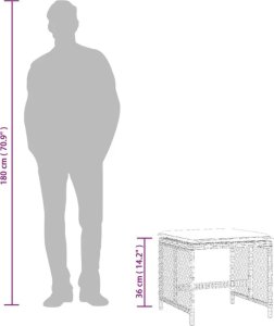 vidaXL Stołki ogrodowe z poduszkami, 4 szt., czarne, 41x41x36 cm 10