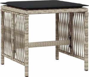 vidaXL Stołki ogrodowe z poduszkami, 4 szt., jasnoszare, 41x41x36 cm 4