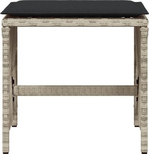 vidaXL Stołki ogrodowe z poduszkami, 4 szt., jasnoszare, 41x41x36 cm 5