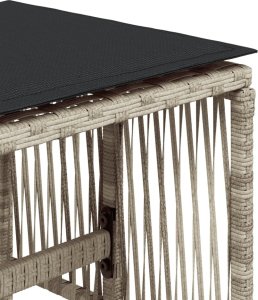 vidaXL Stołki ogrodowe z poduszkami, 4 szt., jasnoszare, 41x41x36 cm 9