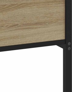 vidaXL Metalowa rama łóżka, bez materaca, dąb sonoma, 180x200 cm 7