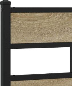 vidaXL Metalowa rama łóżka, bez materaca, dąb sonoma, 180x200 cm 8