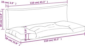 vidaXL Poduszki na palety, 2 szt., jasnoniebieskie, tkanina 10