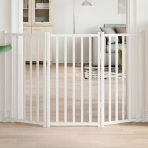 vidaXL Składana bramka zabezpieczająca dla psa, 3 panele, 150 cm 1