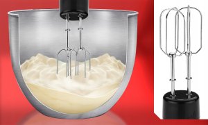 Blender BLENDER RĘCZNY 1200W WIELOZADANIOWY MIKSER Z ZŁOTYM OSTRZEM ROZDRABNIACZ 4