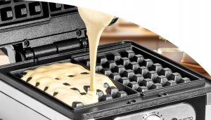 Gofrownica Electo GOFROWNICA 2000W XXL 2 GOFRY Z REGULACJĄ TEMPERATURY PUSZYSTE GOFRY SOLIDNA 6