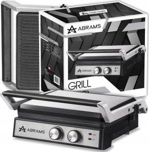 Grill elektryczny Abrams GRILL OPIEKACZ TOSTER ELEKTRYCZNY 3W1 Z REGULACJĄ TEMPERATURY TIMEREM MOCNY 1