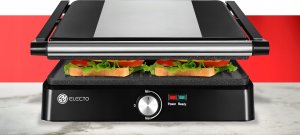 OPIEKACZ GRILL TOSTER 3W1 ELEKTRYCZNY SKŁADANY MOCNY 2400W WYSOKA JAKOŚĆ 8