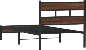 vidaXL Łóżko bez materaca, brązowy dąb, 100x190 cm 6