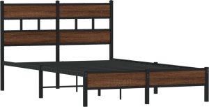 vidaXL Łóżko bez materaca, brązowy dąb, 120x190 cm 3