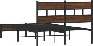 vidaXL Łóżko bez materaca, brązowy dąb, 120x190 cm 6