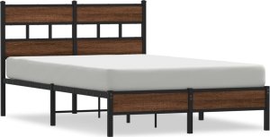 vidaXL Łóżko bez materaca, brązowy dąb, 120x200 cm 2