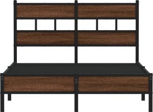 vidaXL Łóżko bez materaca, brązowy dąb, 120x200 cm 4
