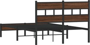 vidaXL Łóżko bez materaca, brązowy dąb, 120x200 cm 6