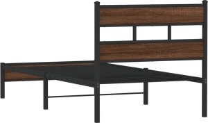 vidaXL Łóżko bez materaca, brązowy dąb, 75x190 cm 6