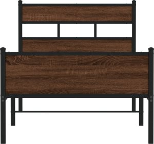 vidaXL Łóżko bez materaca, brązowy dąb, 80x200 cm 4