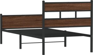 vidaXL Łóżko bez materaca, brązowy dąb, 80x200 cm 6