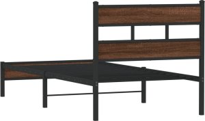 vidaXL Łóżko bez materaca, brązowy dąb, 90x190 cm 6