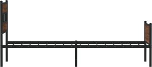vidaXL Łóżko bez materaca, brązowy dąb, 90x200 cm 5