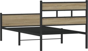 vidaXL Łóżko bez materaca, dąb sonoma, 100x200 cm 6