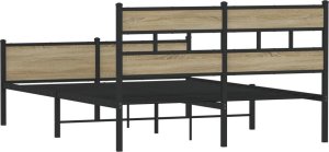vidaXL Łóżko bez materaca, dąb sonoma, 140x190 cm 6